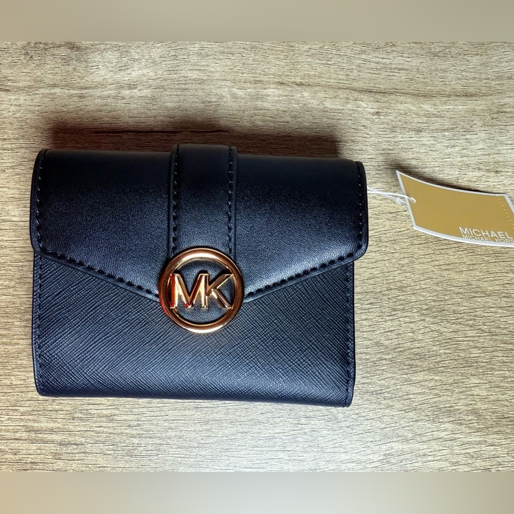 Michael Kors Black Wallet with Gold Logo (0263)